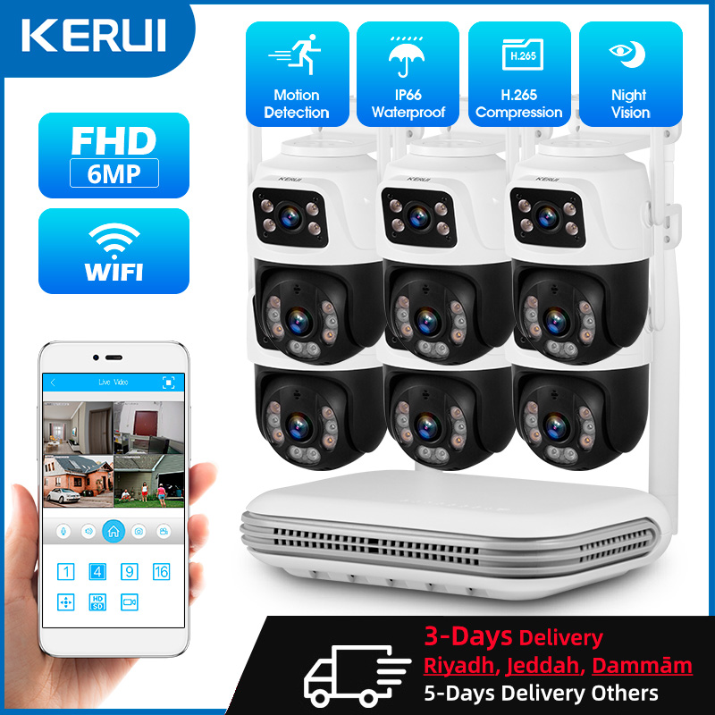 Home Security Tools - KERUI Waterproof 6MP HD Wireless Dual