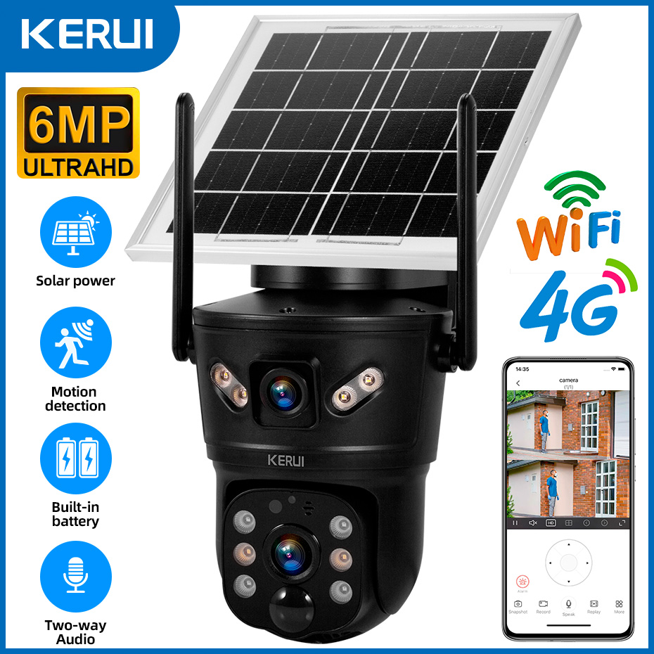 Home Security Tech - KERUI Outdoor 6MP Solar Camera 4G