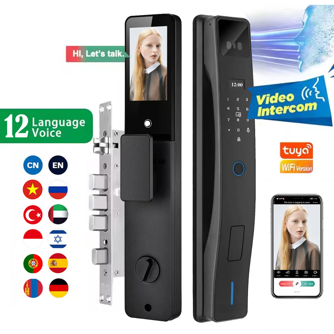 Home Security Door Lock - Smart Electronic Door Lock Password Automatic