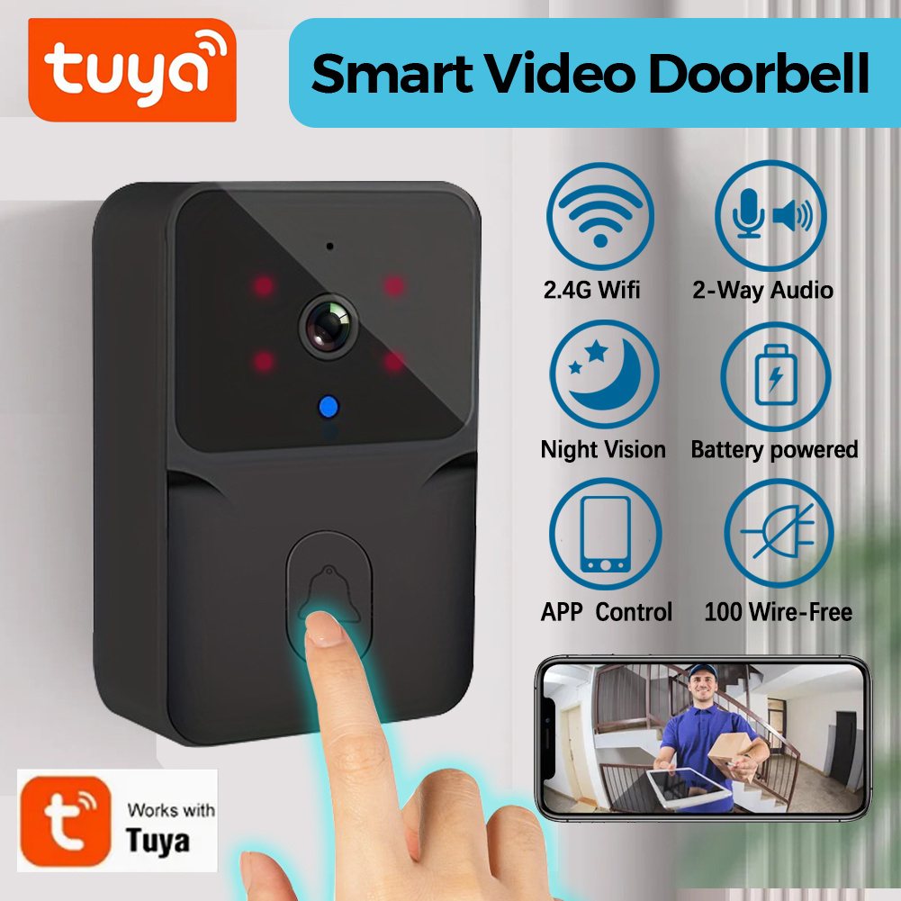 Home Security Tech - tuya Wireless smart video doorbell, 2.4G
