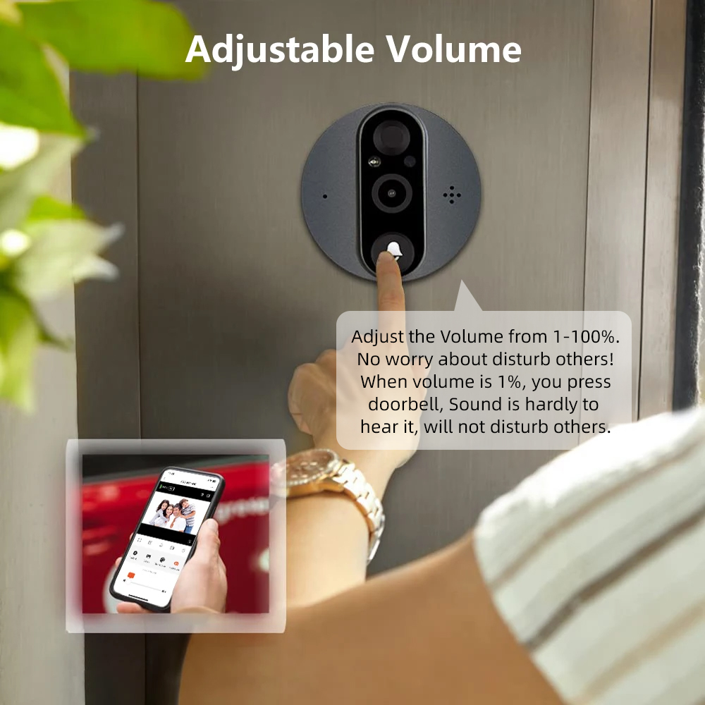 3MP WiFi Smart Tuya Peephole 5 - Home Security Tech reseña y precio
