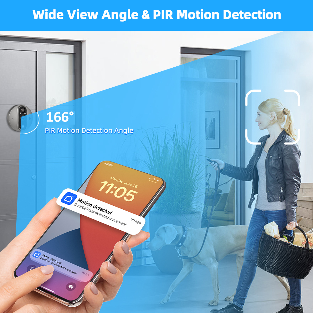 3MP WiFi Smart Tuya Peephole 5 - Home Security Tech reseña y precio