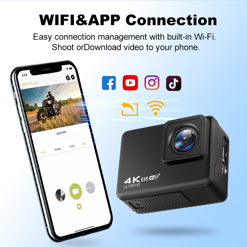 4K/60fps Action Camer  24MP Wi - Ip Camera Outdoor 4K reseña y precio