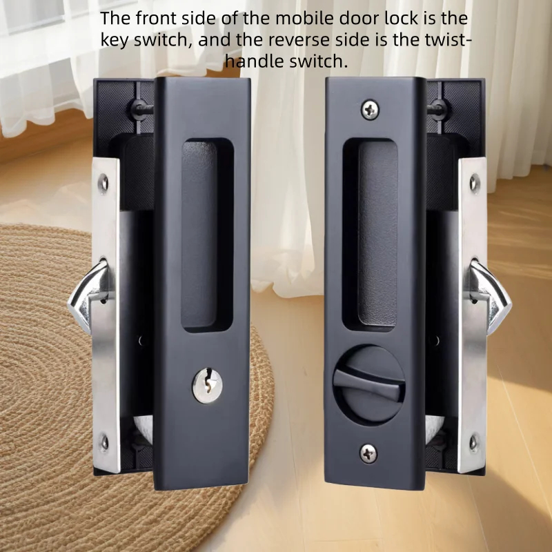 Durable Black Hook Sliding Doo - Home Security Door Lock reseña y precio