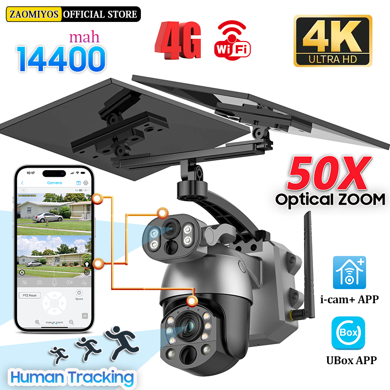 4K 50X ZOOM 10MP Solar Camera  - Ip Camera Outdoor 4K reseña y precio