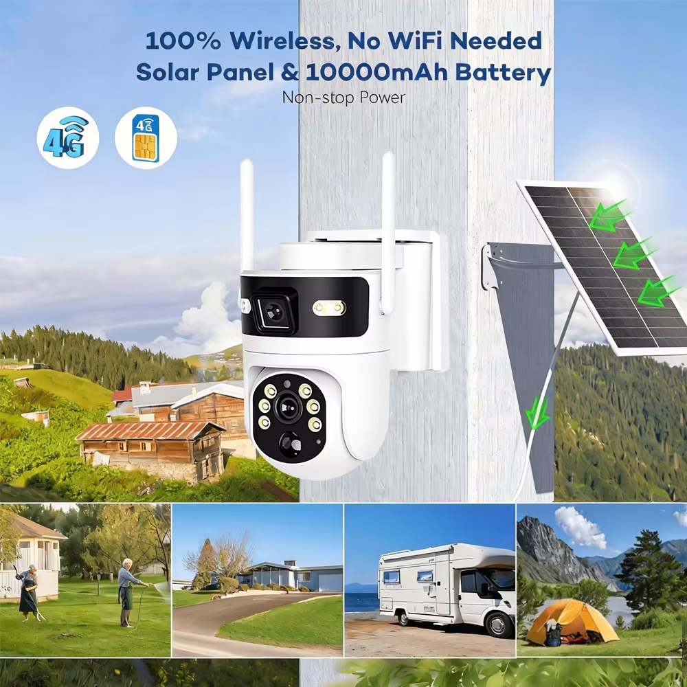 Dual Screens 8MP 4K IP PTZ Sol - Ip Camera Outdoor 4K reseña y precio