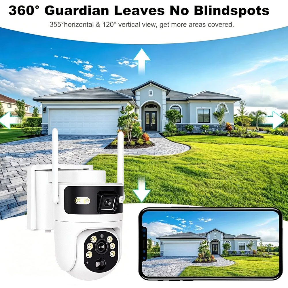 Dual Screens 8MP 4K IP PTZ Sol - Ip Camera Outdoor 4K reseña y precio