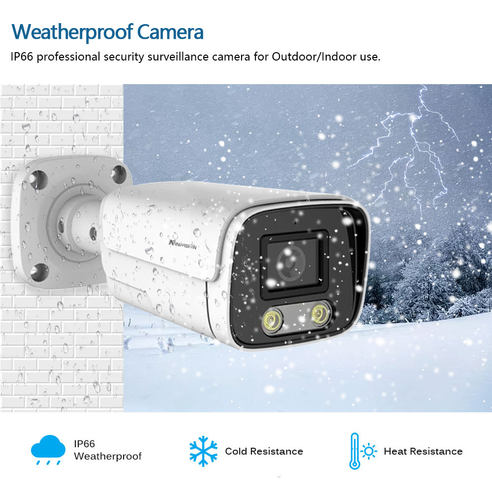 10CH 8MP HD Video Surveillance - Ip Camera Outdoor 4K reseña y precio