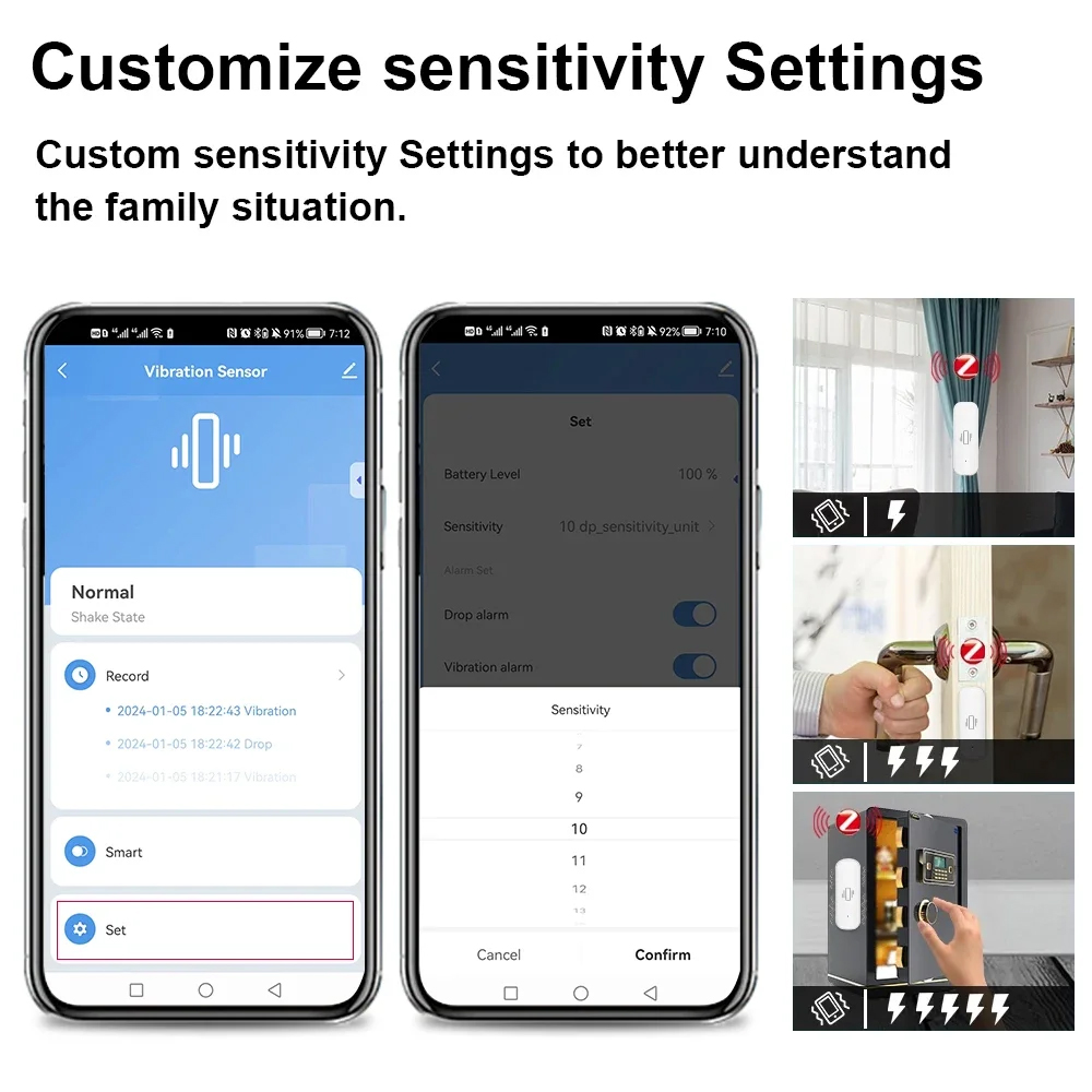 Smart ZigBee Vibration Sensor  - Home Security Tools reseña y precio