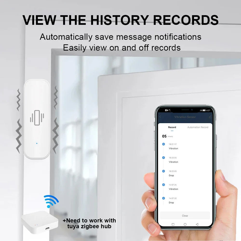Smart ZigBee Vibration Sensor  - Home Security Tools reseña y precio