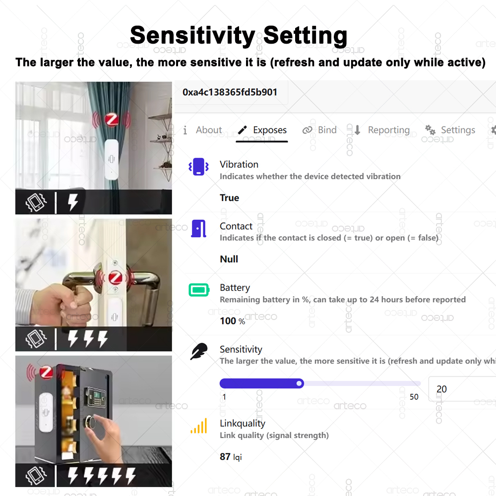 ZigBee Smart Vibration Sensor  - Home Security Tools reseña y precio