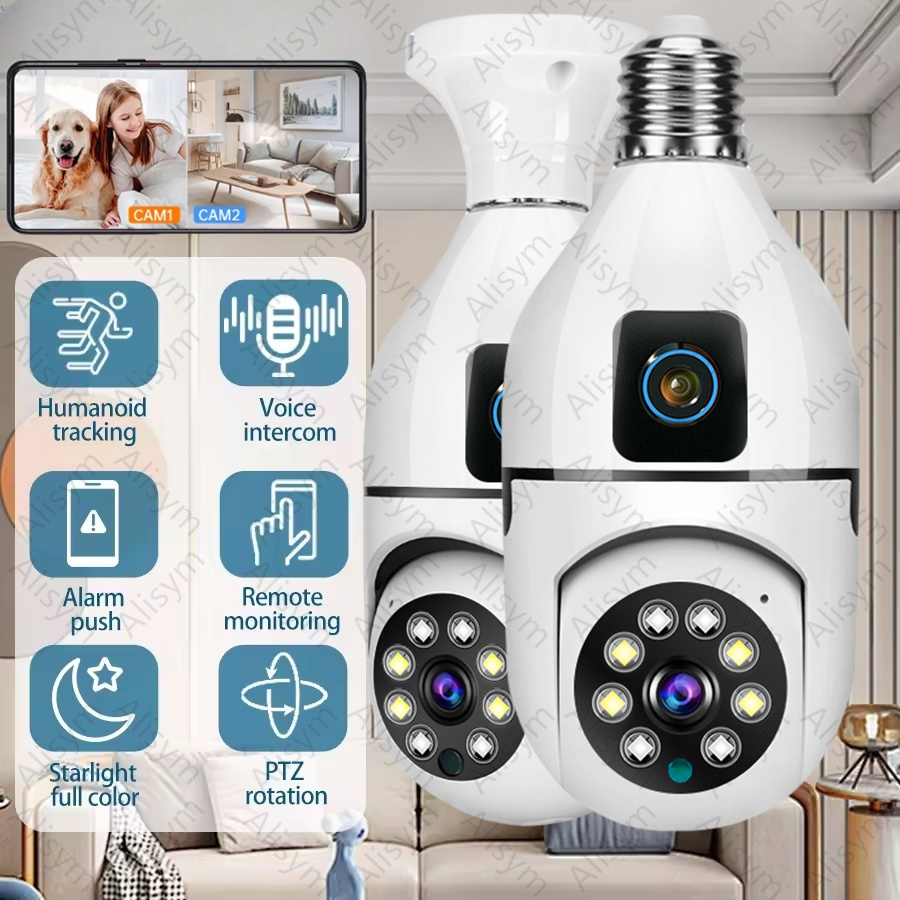 8MP E27 Bulb WIFI Camera 8X Zo - Ip Camera Outdoor 4K reseña y precio