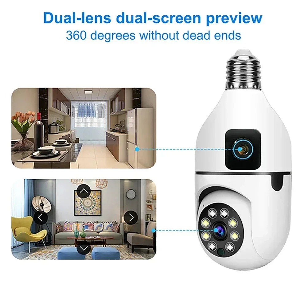 8MP E27 Bulb WIFI Camera 8X Zo - Ip Camera Outdoor 4K reseña y precio