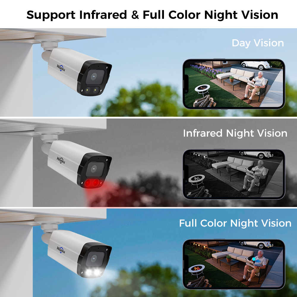 Hiseeu 4K 8MP 12MP POE IP Came - Ip Camera Outdoor 4K reseña y precio
