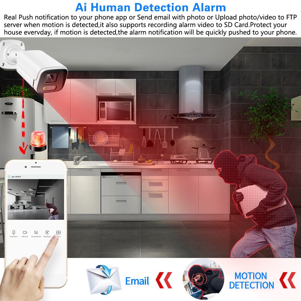 8MP Face Full Color Night Visi - Ip Camera Outdoor 4K reseña y precio