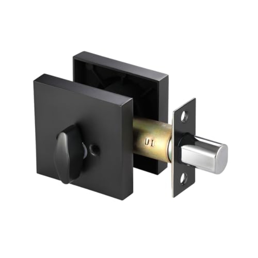 Matte Black Square Single Cyli - Home Security Door Lock reseña y precio