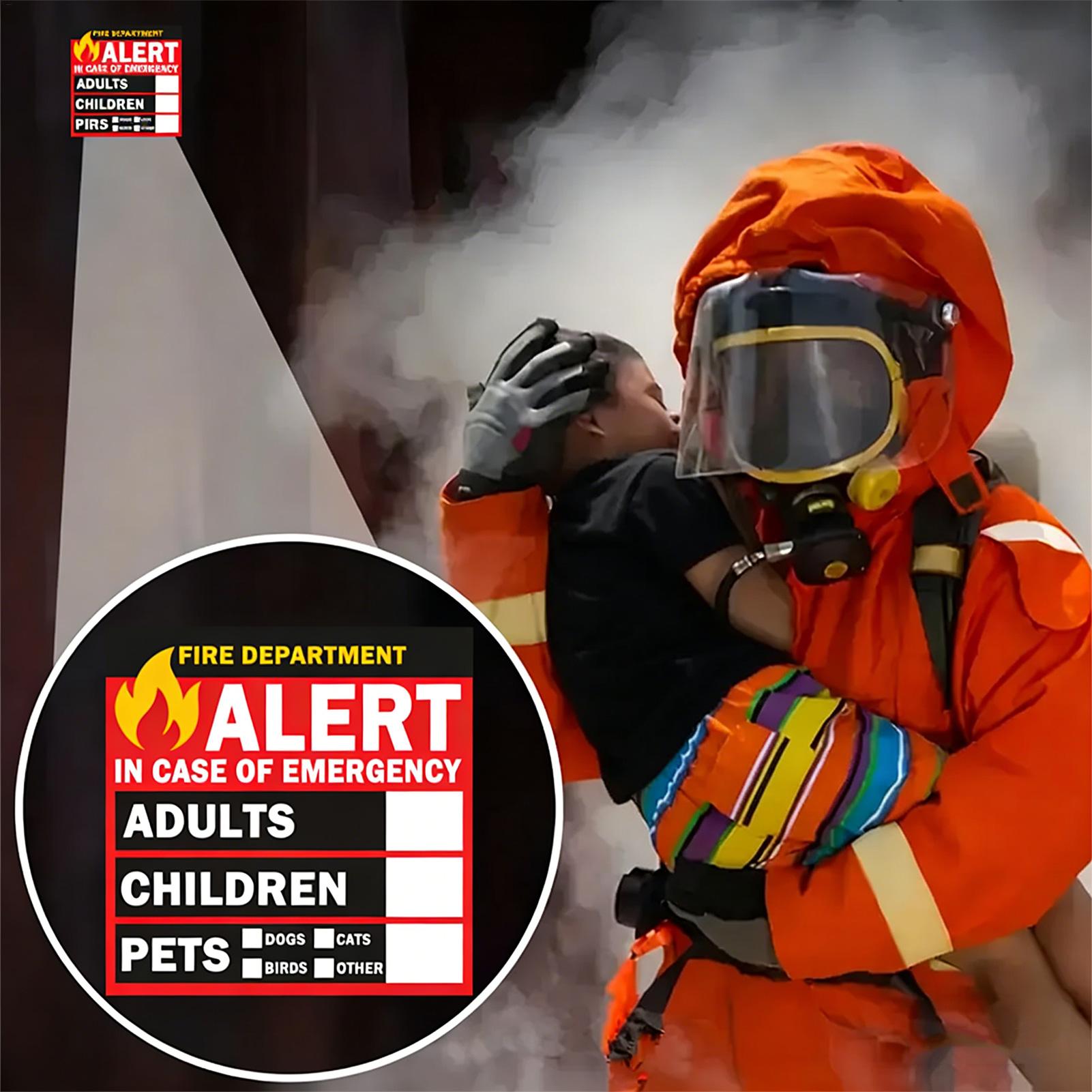 Fire Pet Alert Sticker Rain-Pr - Home Security Department reseña y precio
