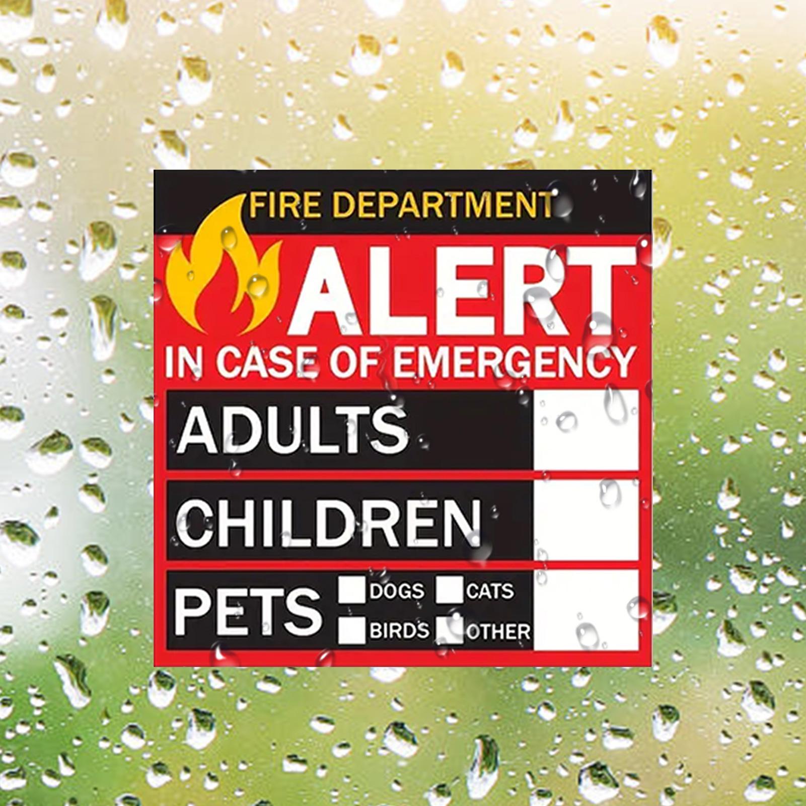 Fire Pet Alert Sticker Rain-Pr - Home Security Department reseña y precio