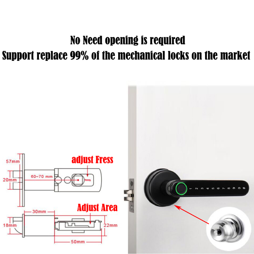 TTLock Smart Bluetooth Fingerp - Home Security Door Lock reseña y precio