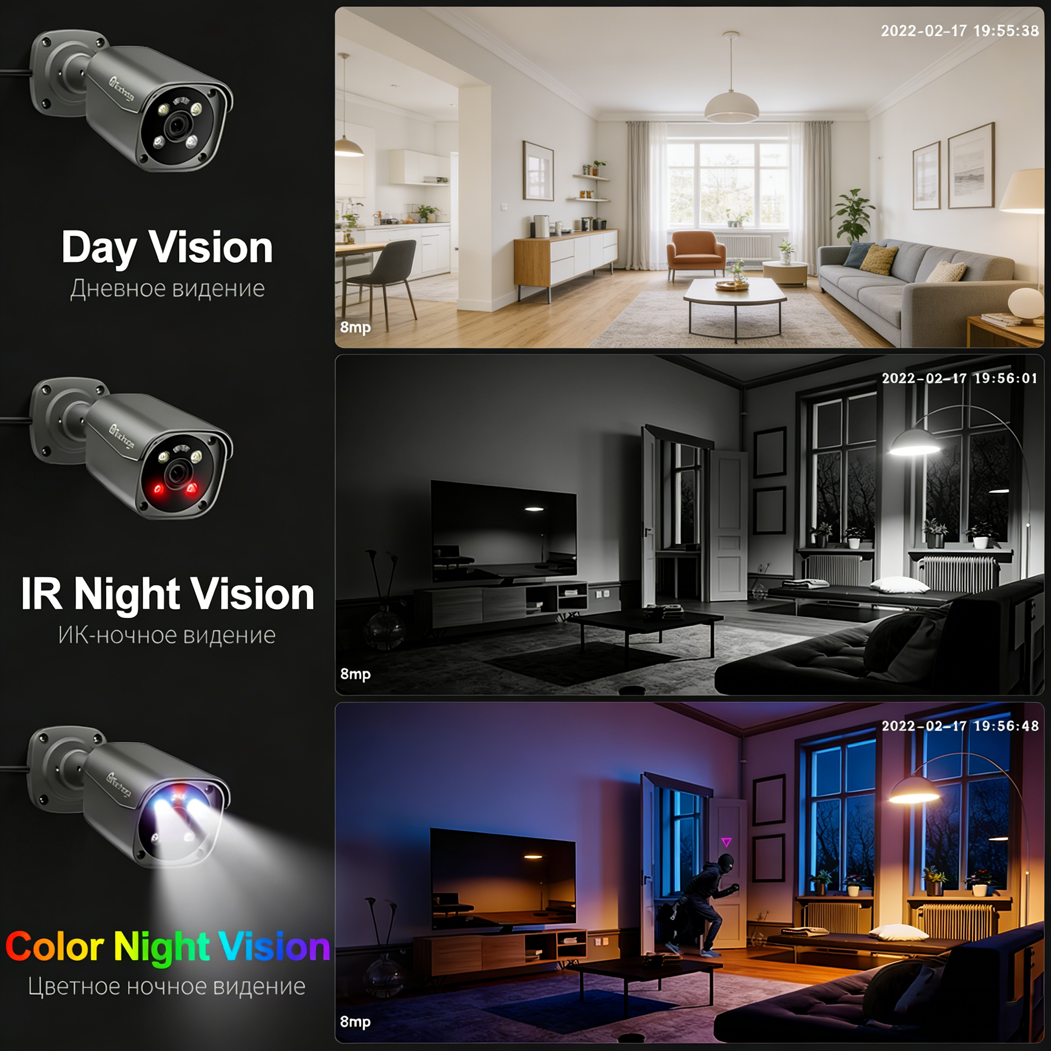 Techage 8CH 5MP 8MP Security C - Ip Camera Outdoor 4K reseña y precio