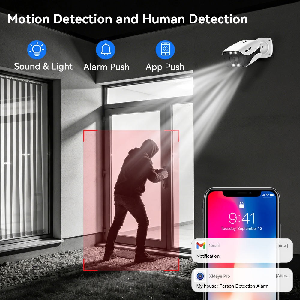 8MP Security Camera System 4K  - Ip Camera Outdoor 4K reseña y precio