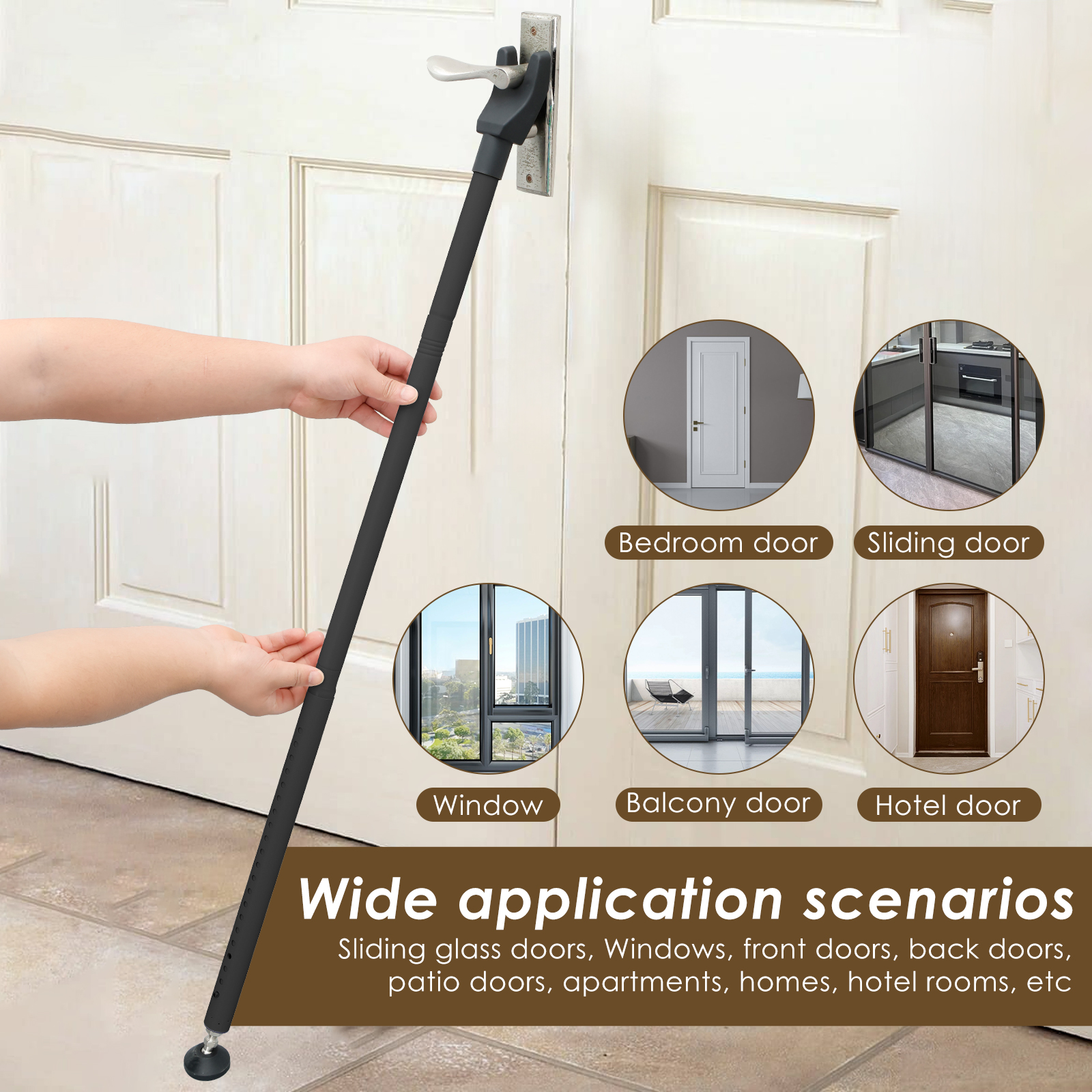 Door Security Bar 44-55 Inch A - Home Security Jammers reseña y precio