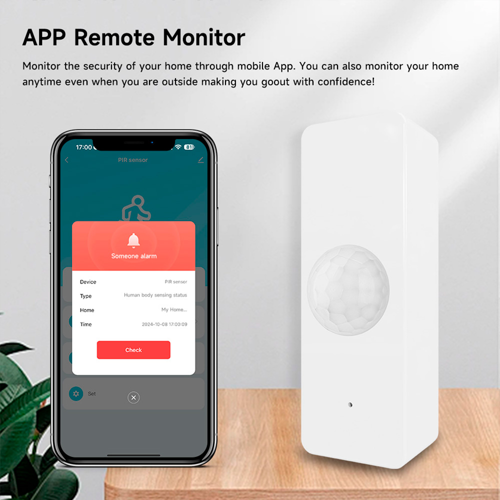 WiFi Smart PIR Motion Sensor T - Home Security Alarm System reseña y precio