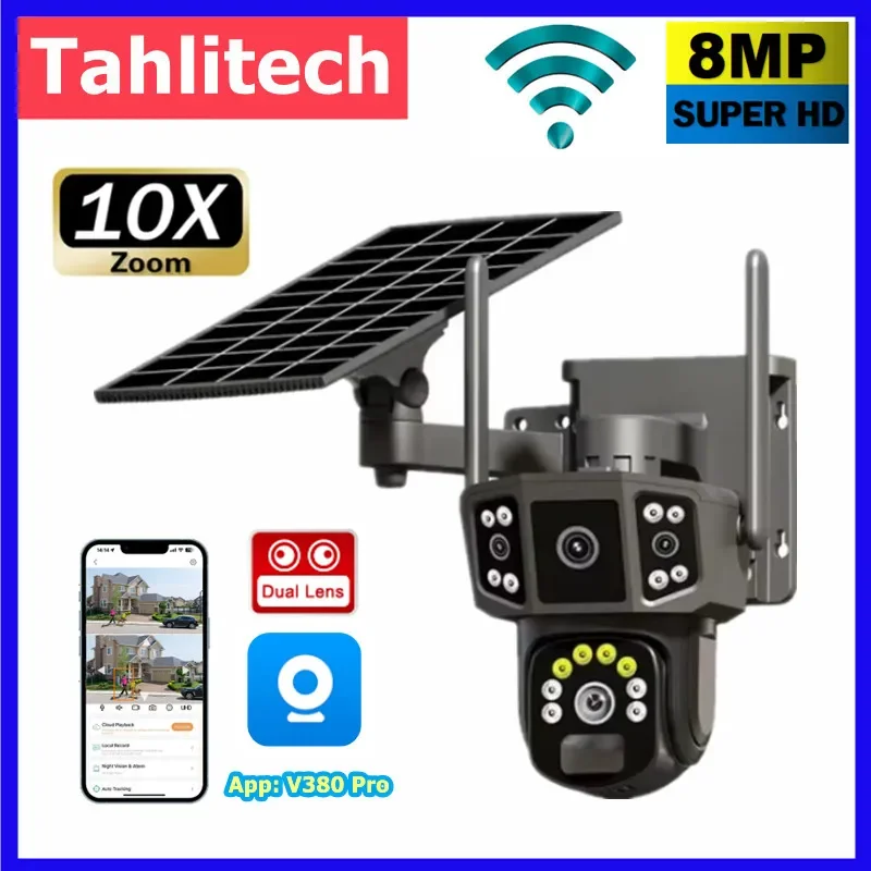 WIFI 4G SIM Solar Camera V380, - Ip Camera Outdoor 4K reseña y precio