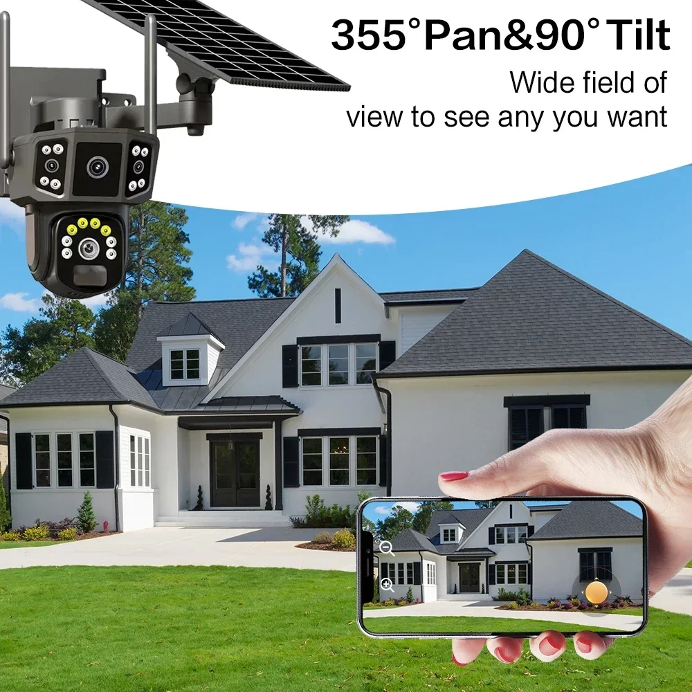 WIFI 4G SIM Solar Camera V380, - Ip Camera Outdoor 4K reseña y precio