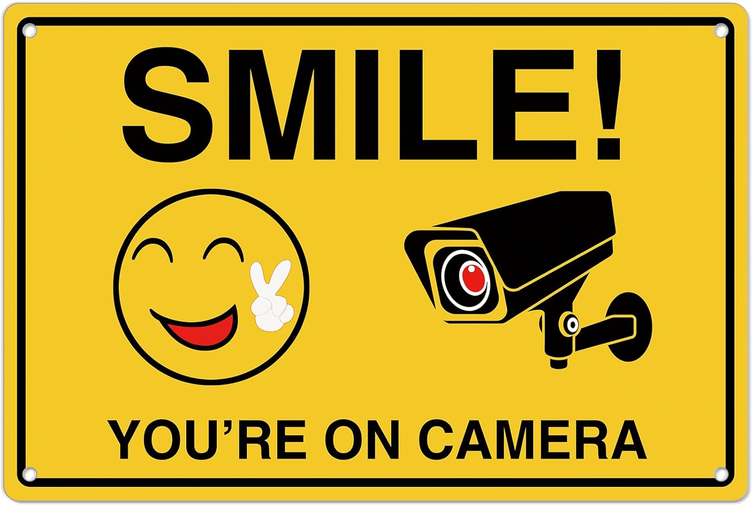 Smile Youre On Camera Signs ;  - Home Security Tech reseña y precio