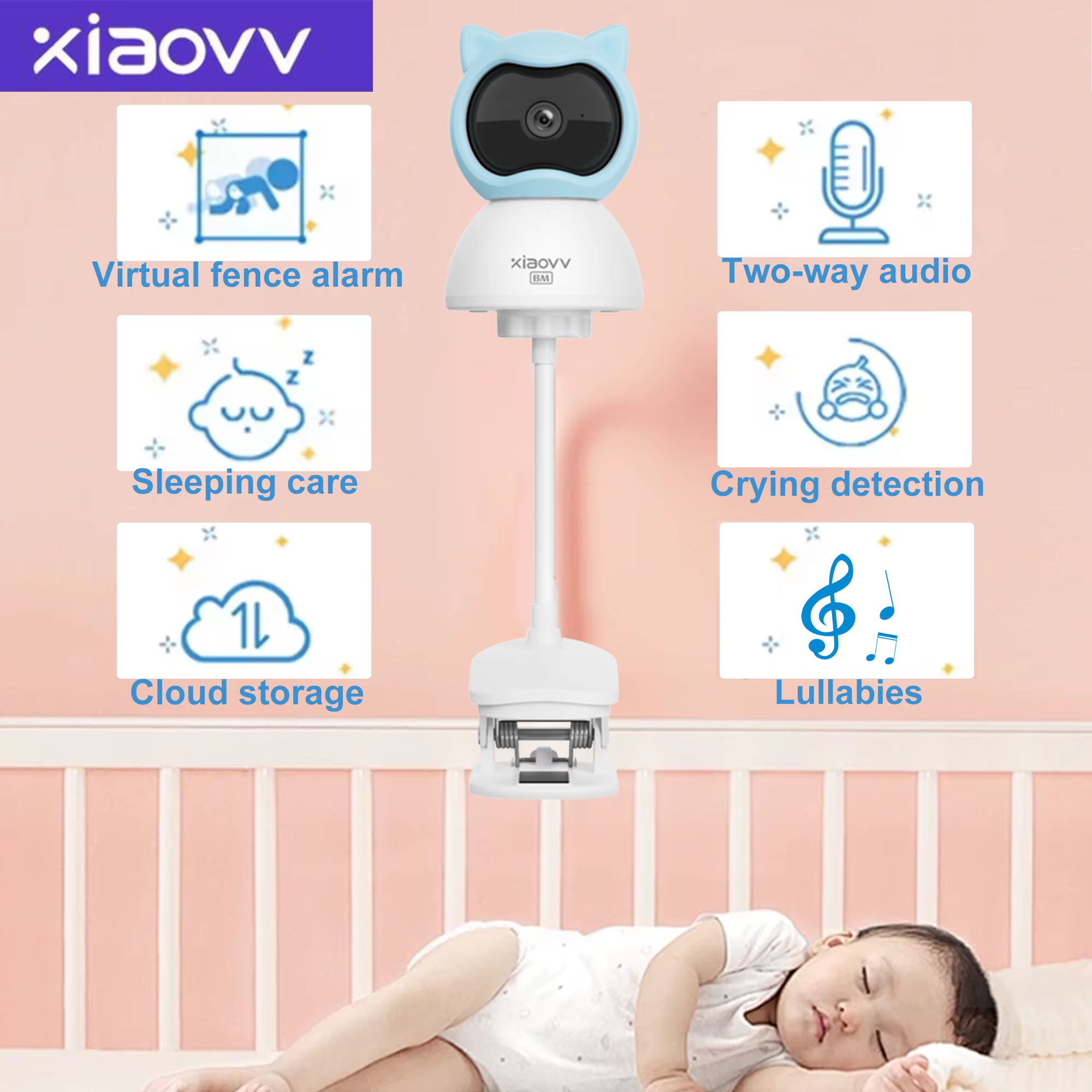 4MP WiFi xiaovv indoor Baby Mo - Home Security Tech reseña y precio