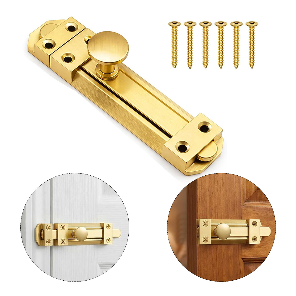 5 Inch Solid Brass Sliding Doo - Home Security Door Lock reseña y precio