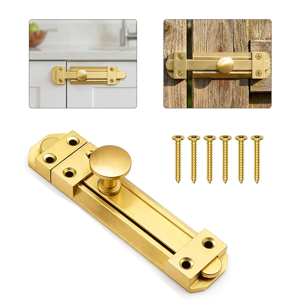 5 Inch Solid Brass Sliding Doo - Home Security Door Lock reseña y precio