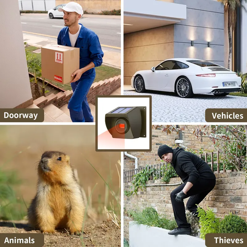 Outdoor Solar - Powered Wirele - Home Security Alarm System reseña y precio
