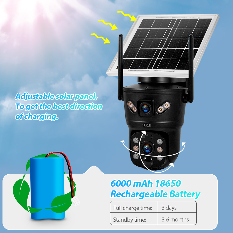 KERUI Outdoor 6MP Solar Camera - Home Security Tech reseña y precio