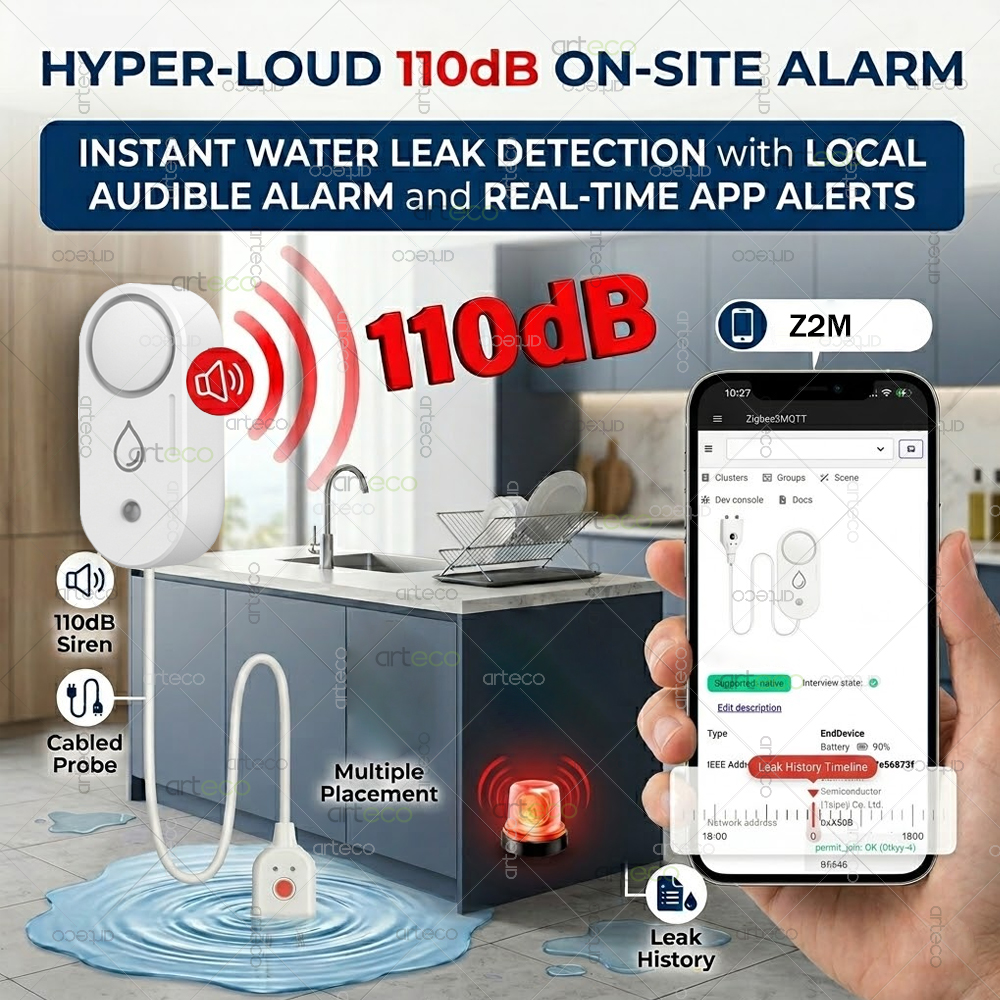 Zigbee Water Leak Detector Sma - Home Security Tools reseña y precio