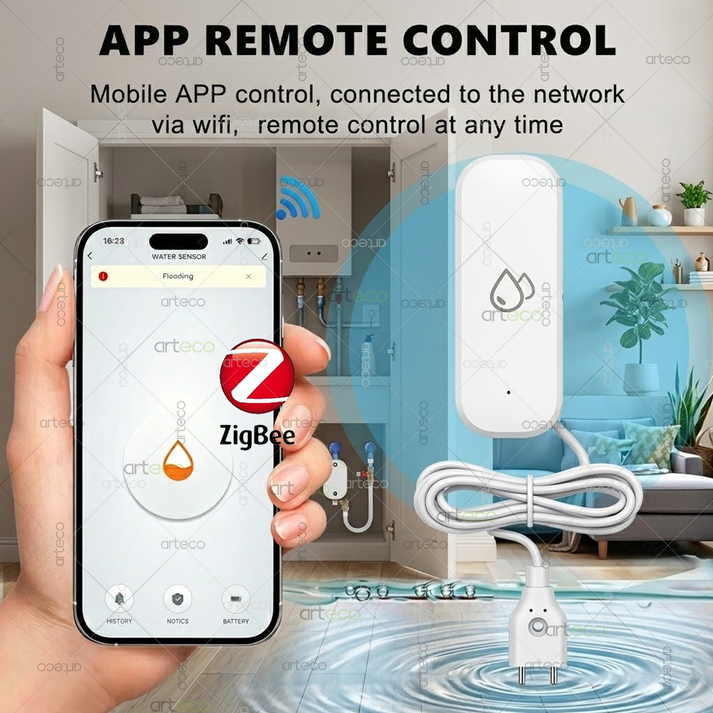 Zigbee Water Leak Detector Sma - Home Security Tools reseña y precio