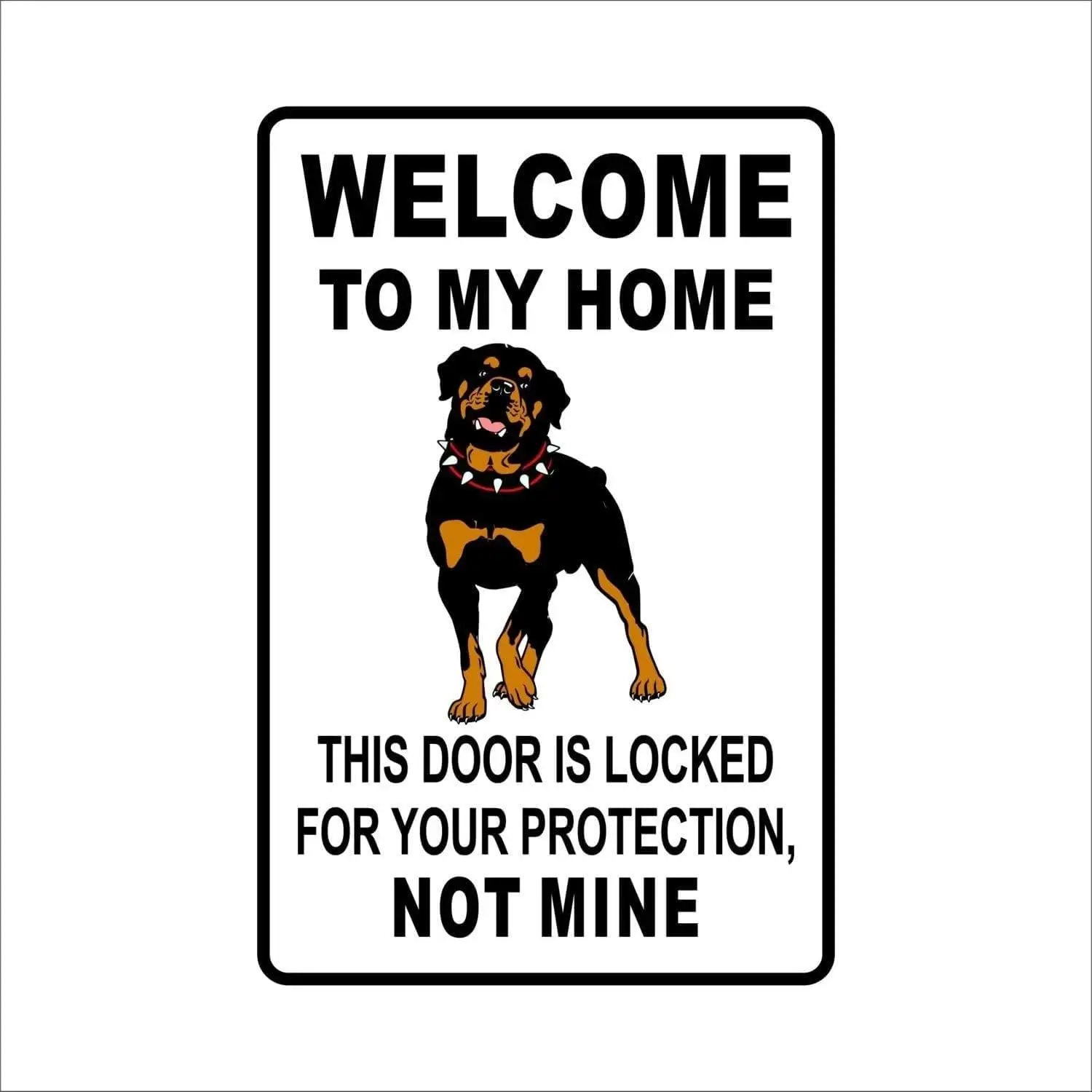Welcome To My Home Rottweiler  - Home Security In My Area reseña y precio