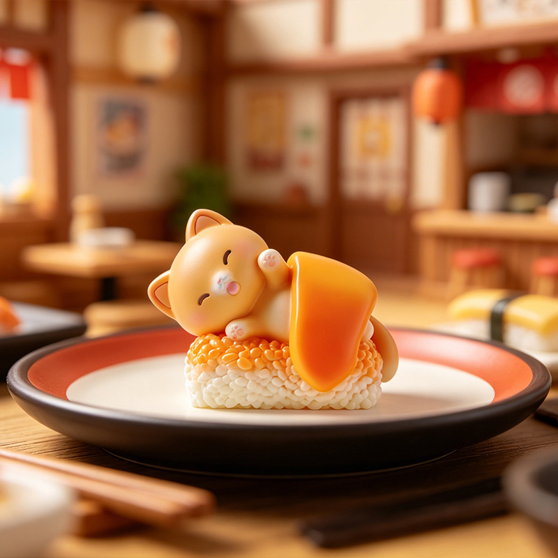 Sushi Cat Blind Box Cartoon Fi - Home Security Box reseña y precio