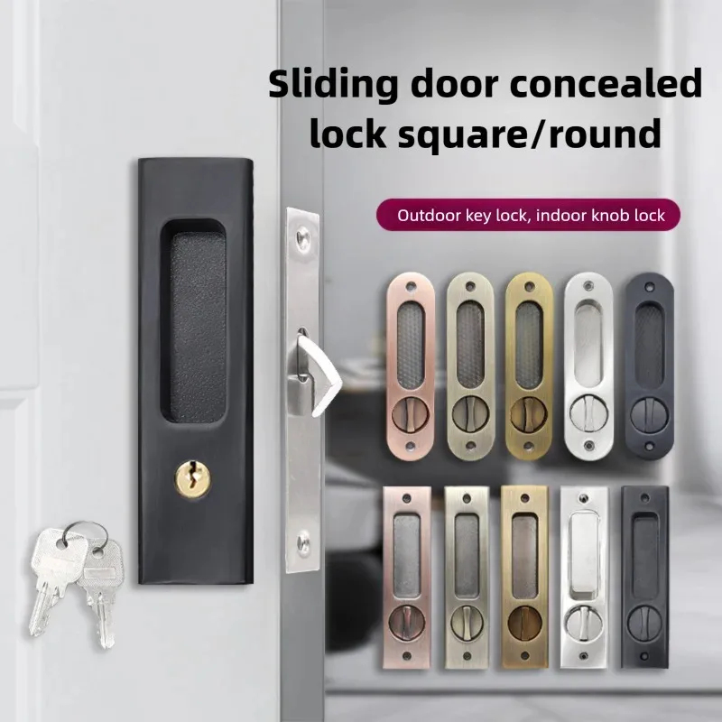 Heavy-Duty Black Sliding Door  - Home Security Door Lock reseña y precio