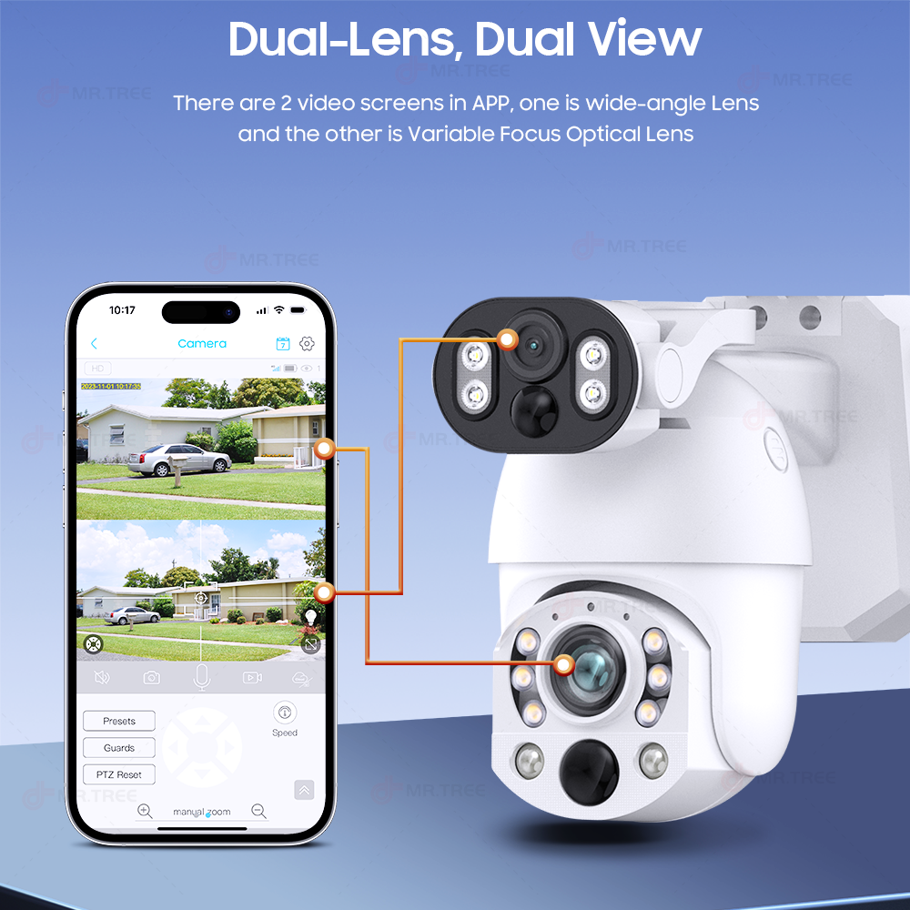 4K 50X Optical Zoom Dual Lens  - Ip Camera Outdoor 4K reseña y precio